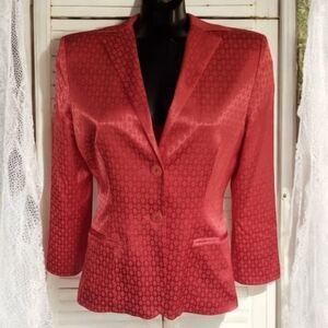 Avant Made In Italy Silky Red Lined Blazer Jacket